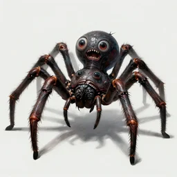 d & d monster, huge spider monster with 1 0 0 eyes, each leg covered in mouths, dark fantasy, concept art, character art