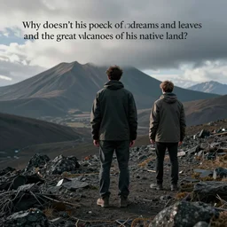 hyperrealistic and you'll ask : why doesn't his poetry speak of dreams and leaves and the great volcanoes of his native land?, highly detailed, cinematic lighting, cedric peyravernay maciej kuciara, dramatic lighting, medium shot, ground angle, uhd 8 k, shallow depth of field