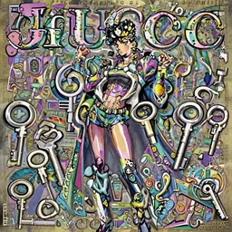 magazine cover anime key visual of a gucci girl ; official media ; typography ; drawn by hirohiko araki ; jojo's bizarre adventure ; jojolion