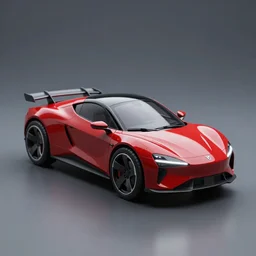 futuristic red sporty electric flying hovercar 35mm 8k product photo