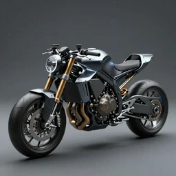 futuristic motorbike with a generative design exoskeleton frame, dark plastic, reflective, octane render, fusion360