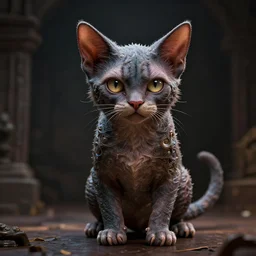full body pose, hyperrealistic photograph of mutant kitten, dim volumetric lighting, 8 k, octane beautifully detailed render, extremely hyper detailed, intricate, epic composition, cinematic lighting, masterpiece, trending on artstation, very very detailed, stunning, hdr, smooth, sharp focus, high resolution, award, winning photo, dslr, 5 0 mm