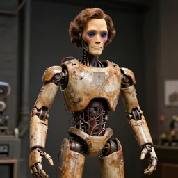 animatronic Jonah Hill, exposed wires, photo, Stan Winston studios, detailed, 4k