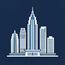 Saigon Cityscape. Icon. Clean, simple illustration. Trending on Artstation. 8k resolution.