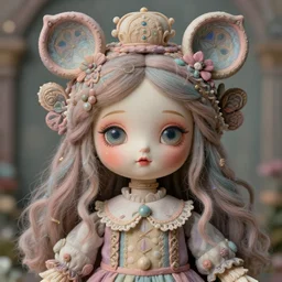 rorschach 1 9 6 0 s | highly detailed | very intricate | symmetrical | whimsical and magical | soft cinematic lighting | award - winning | closeup portrait | doll | painted by donato giancola and mandy jurgens and ross tran | pastel color palette | featured on artstation