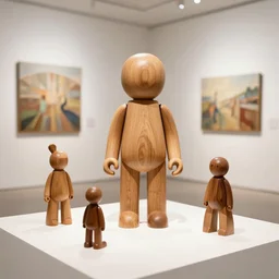 art toys wooden in gallery of art