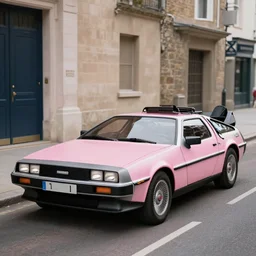 pink delorean