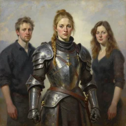 warrior female, oil on canvas, by jesper ejsing and catherine jeffrey jones