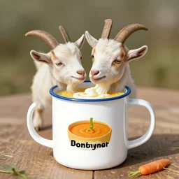goats love goats in a mug, milk way, carrot soup, award - winning