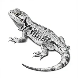 lizard, dot point art, beautiful!! n-3
