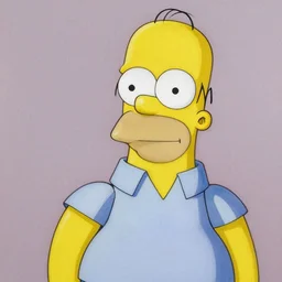 a detailed realistic painting of Homer Simpson by Hirohiko Araki