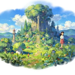 3 6 0 panoramic dynamics matte painting acrylic blur oil wonderland yoshi kurbi dofus, hight contrast,, behance hd by jesper ejsing, by rhads, makoto shinkai and lois van baarle, ilya kuvshinov, rossdraws global illumination