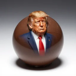 trump in a chocolate ball