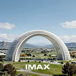 An IMAX view of an enormous arcology in a New Zealand landscape, by Paolo Soleri and Federico Peat and Alejandro Burdisio