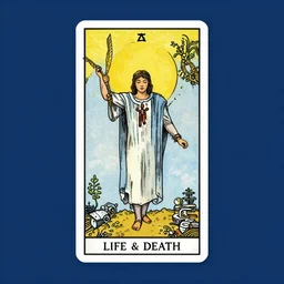 life and death tarot card illustration