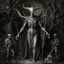 nyarlathotep by gustave dore albrecht durer leonardo da vinci rembrandt hieronymus bosch moody lighting octane unreal engine 5 highly detailed complexity 4 k 8 k