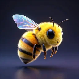 cyberpunk bee, studio photo, volumetric light, octane