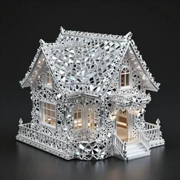 Diamond house, very detailed, intricate details, realistic