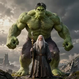 the hulk starring as gandalf in lord of the rings, cnn news footage.