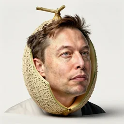 a caravaggio portrait of melon husk, elon musks much fruitier cousin, 4