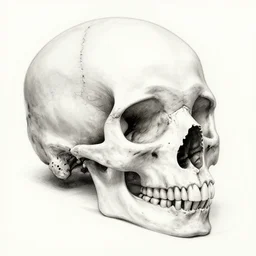 avian skull realistic sketch