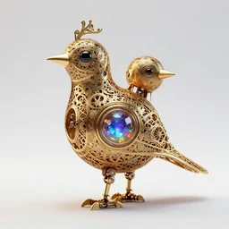 hollow filigree bird robot, with a magic gemstone inside it, detailed 8 k, award - winning photography trending on artstation, cgsociety, deviantart