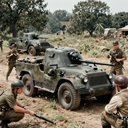 halo game spartans in world war 2, old movie, dramatic, detailed, colorized, recolor, old movie scene, 1 9 4 0 france