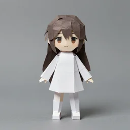 a paper model of hana uzaki, paper modeling art.