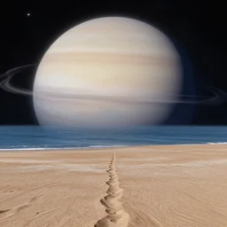 a beach on the serface of neptune