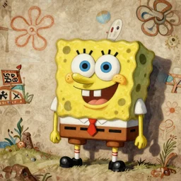 medieval manuscript art of spongebob