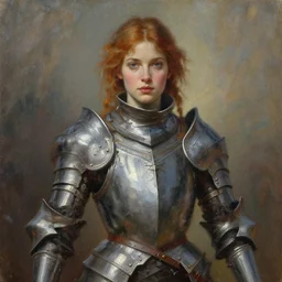 detailed painting, fantasy female knight, gorgeous painting, dean cornwell