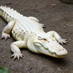 albino crocodile