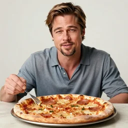 brad pitt made from pizza,