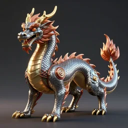 cybertronic chinese dragon, unreal engine 5, octane