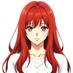 sawa nakamura, manga, highly detailed, digital art, centered, portrait, colored accurately, red hair, in the style of inio asano