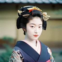 Portrait Photograph of a Japanese Geisha Agfa Optima 100