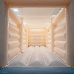 endless corridors made of bouncy castle, highly detailed, 8 k, hdr, smooth, sharp focus, high resolution, award - winning photo