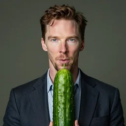 benedict cumberbatch as a cucumber, portrait, 4 k