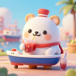 poket cute 🥃🚢, 3 d, unreal engine 5, octane render, detailed, cinematografic, cinema 4 d, nvidia ray tracing graphics, artstation, greg rutkowski style