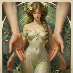 goddess of nature, accurate anatomy, only two hands, highly detailed, digital painting, artstation, concept art, smooth, sharp focus, illustration, Unreal Engine 5, 8K, art by Ross Tran and greg rutkowski and alphonse Mucha