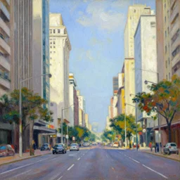 avenida paulista painted by eugene boudin