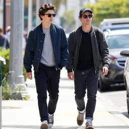 photo of Timothee Chalamet walking in LA with his boyfriend