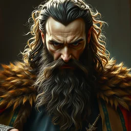 thorin oakenshield, dwarf king in rich clothes | | realistic shaded, fine details, realistic shaded lighting painting by greg rutkowski, diego gisbert llorens, magali villeneuve, artgerm, jeremy lipkin, michael garmash, rob rey