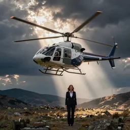 liz cheney falling out of a helicopter