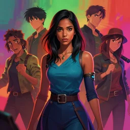 medium shot portrait, maya ali mage, gloomhaven, dynamic lighting, gaudy colors, octane render aesthetic, matte painting concept art, official fanart behance hd artstation by jesper ejsing, by rhads and makoto shinkai and lois van baarle and ilya kuvshinov and rossdraws