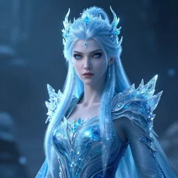 Ice mage Portrait, Octane render, 8k, cinematic, hyperrealism, artstationhd