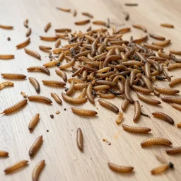 floor filled with maggots