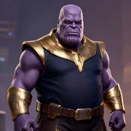 Winston Churchill as Thanos, digital art, artstation