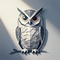owl vector polygon geometric, outline