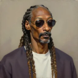 a portrait of SnoopDog , bored, illustration, soft lighting, soft details, painting oil on canvas by Edmund Blair Leighton and Charlie Bowater octane render trending on artstation d&d characters, 4k, 8k, HD